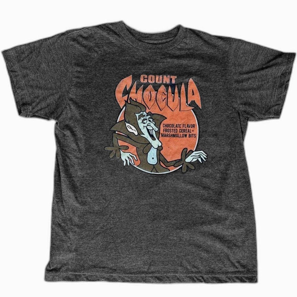 Savvy Men's Count Chocula Graphic Tee Vintage Style Halloween Shirt size Medium